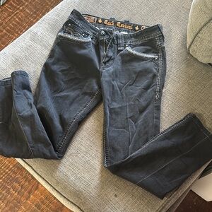 Rock Revival Black Slim Jeans with Soft Denim